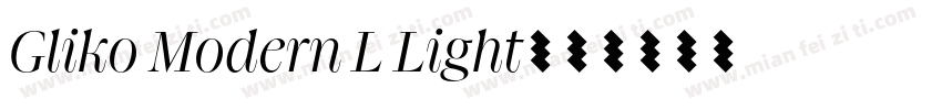 Gliko Modern L Light字体转换